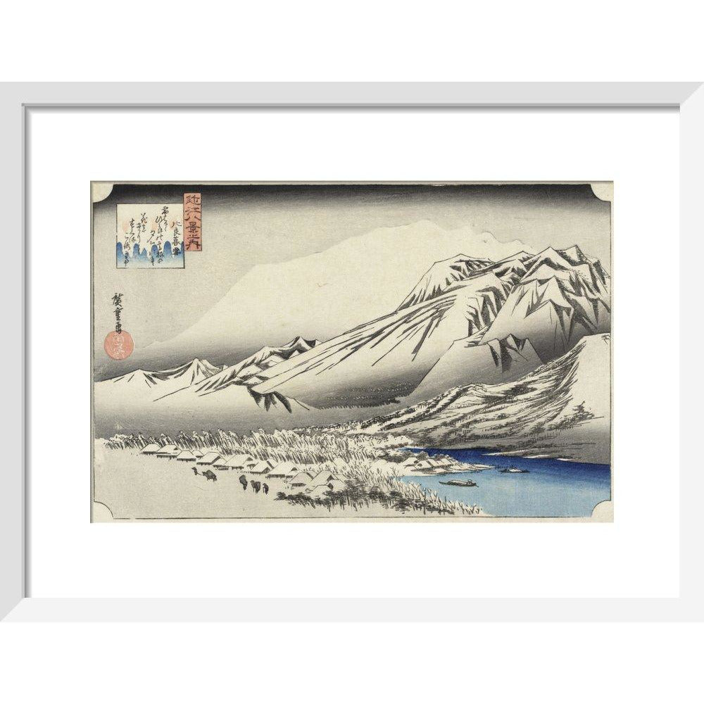 Evening Snow on Mount Hira - Art print
