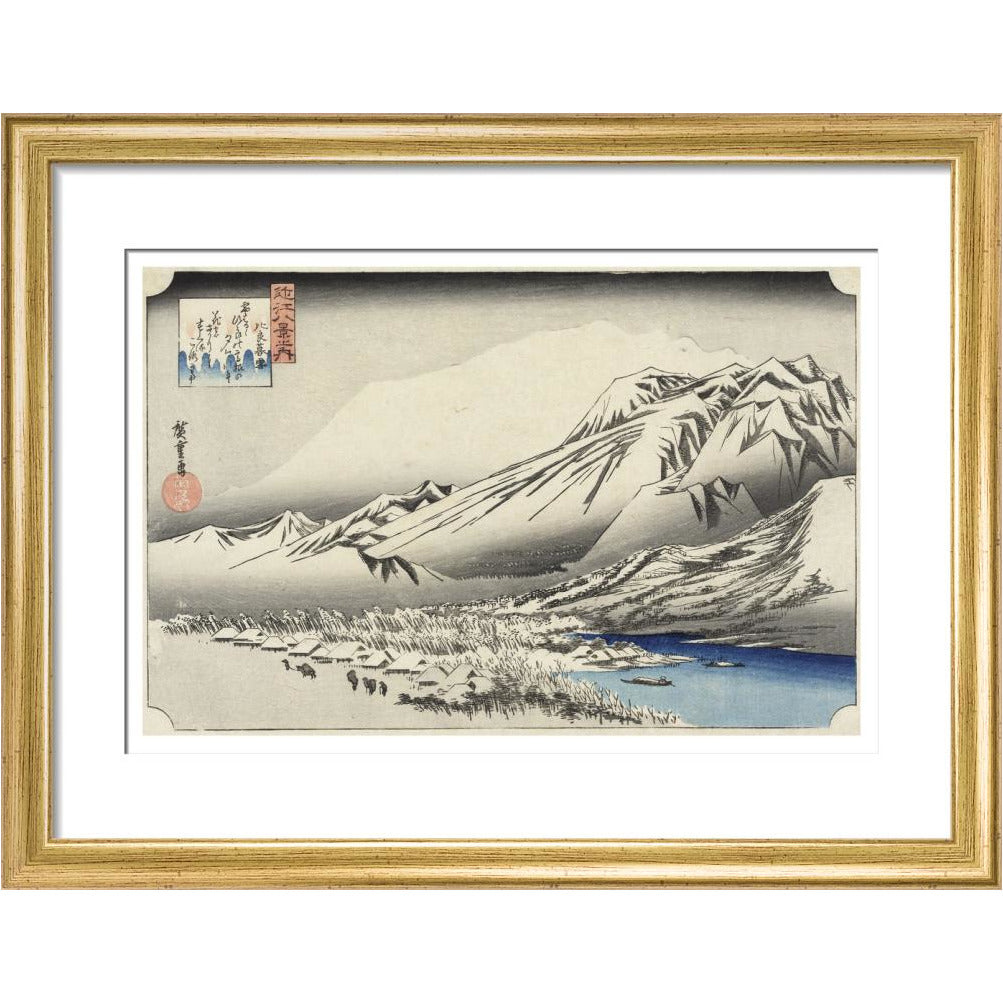 Evening Snow on Mount Hira - Art print