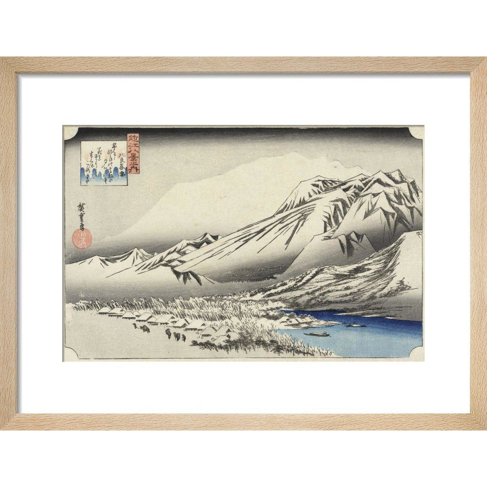 Evening Snow on Mount Hira - Art print