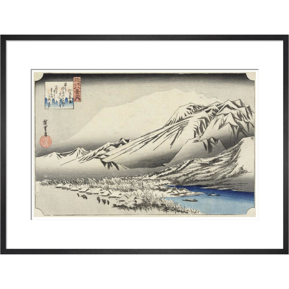 Evening Snow on Mount Hira - Art print