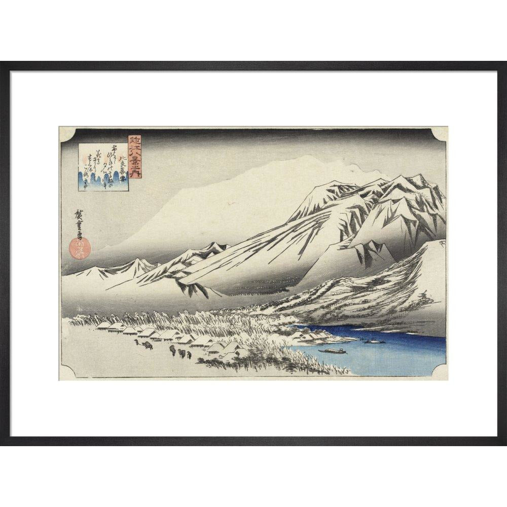 Evening Snow on Mount Hira - Art print