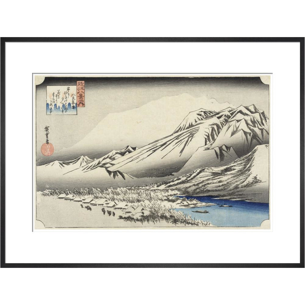 Evening Snow on Mount Hira - Art print