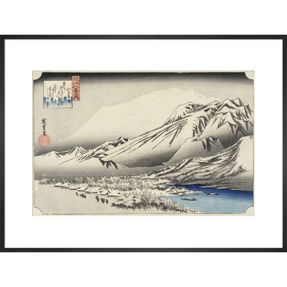 Evening Snow on Mount Hira - Art print