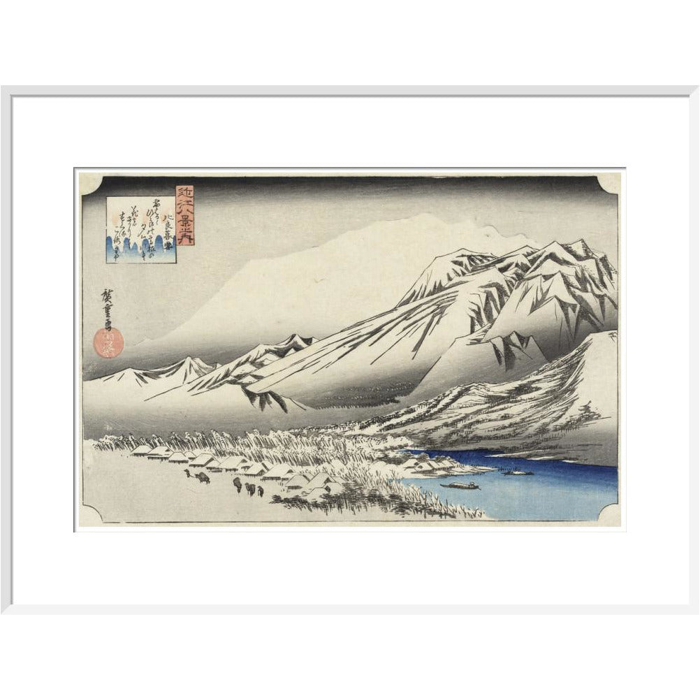 Evening Snow on Mount Hira - Art print