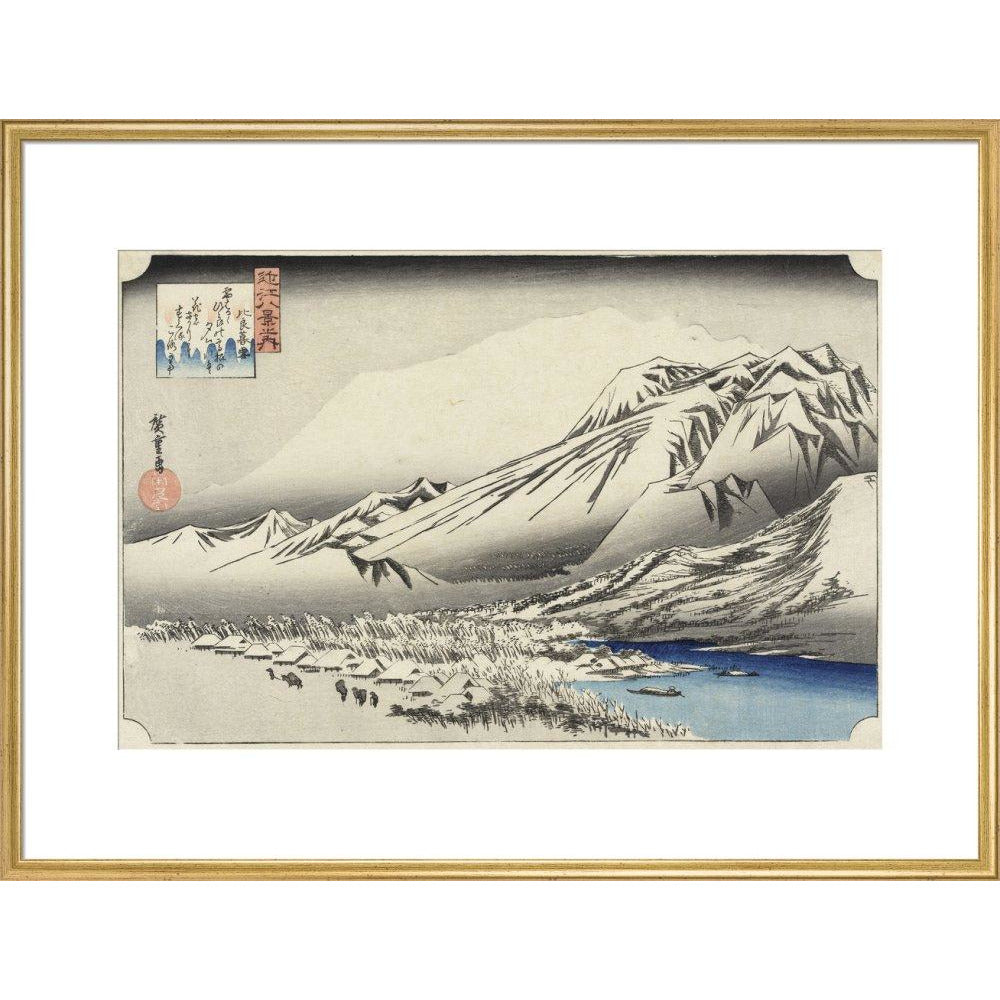 Evening Snow on Mount Hira - Art print