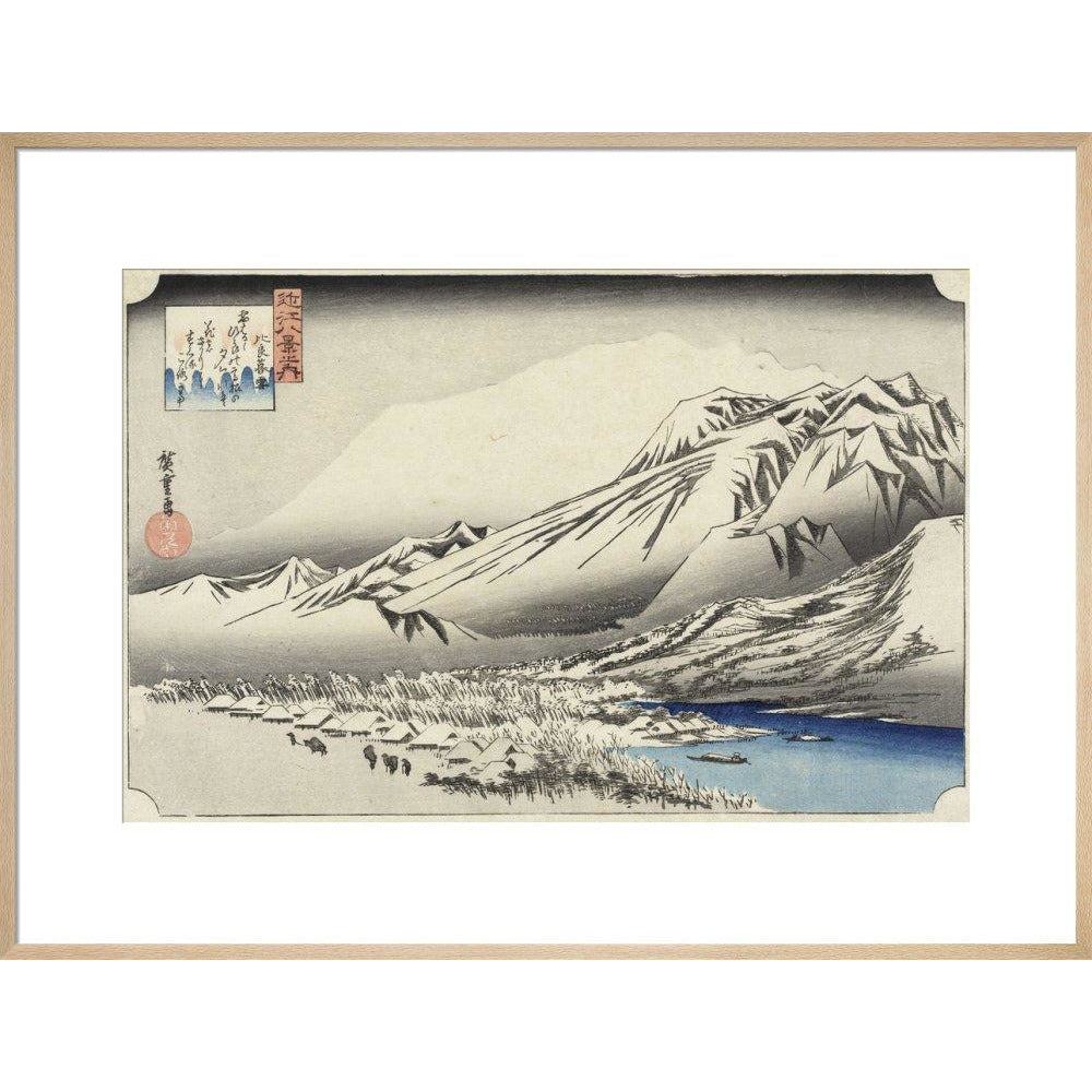 Evening Snow on Mount Hira - Art print