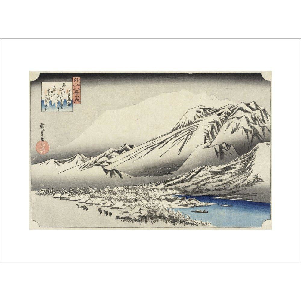 Evening Snow on Mount Hira - Art print