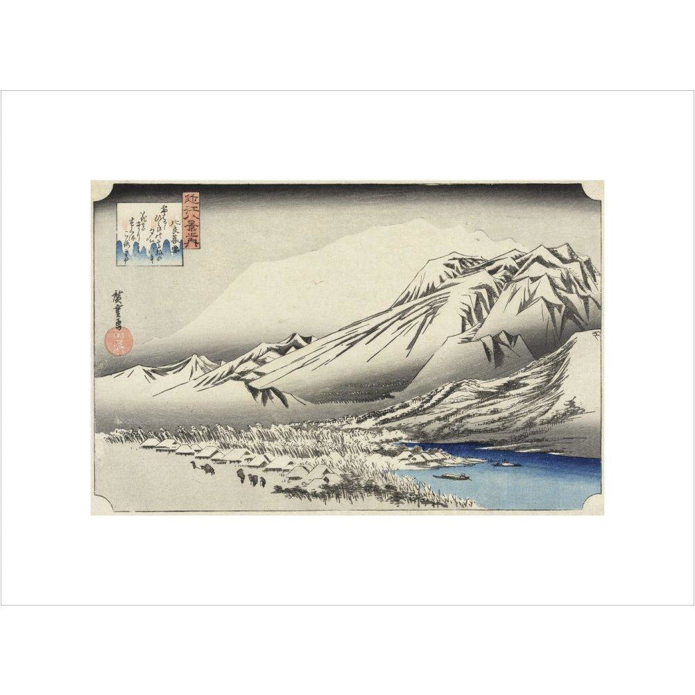 Evening Snow on Mount Hira - Art print