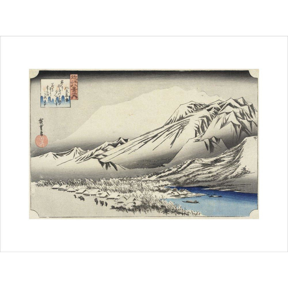 Evening Snow on Mount Hira - Art print