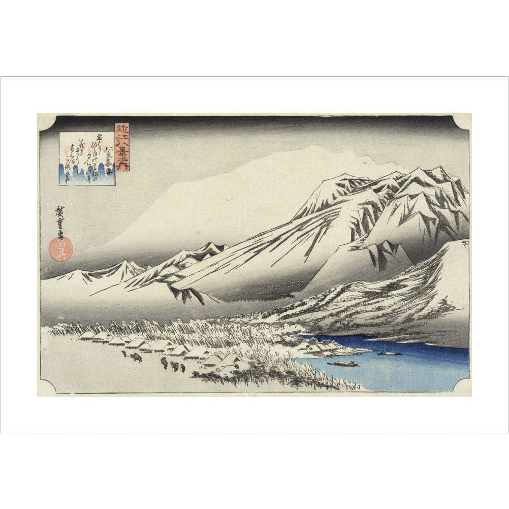 Evening Snow on Mount Hira - Art print