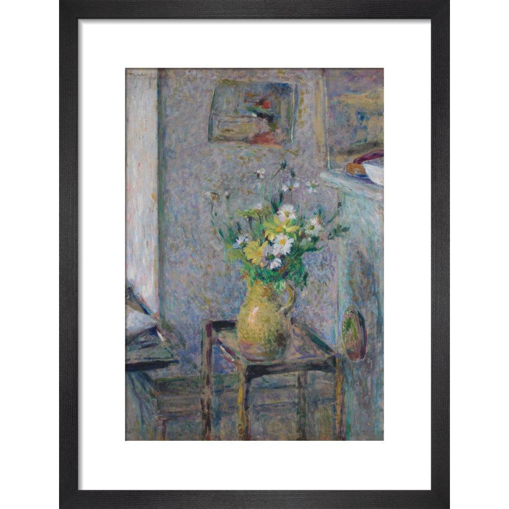 Pot de grès et fleurs - Art print