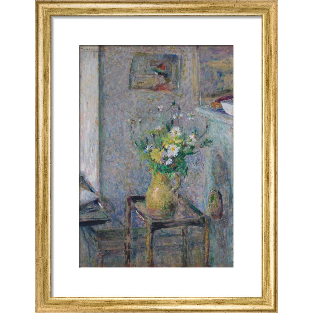 Pot de grès et fleurs - Art print