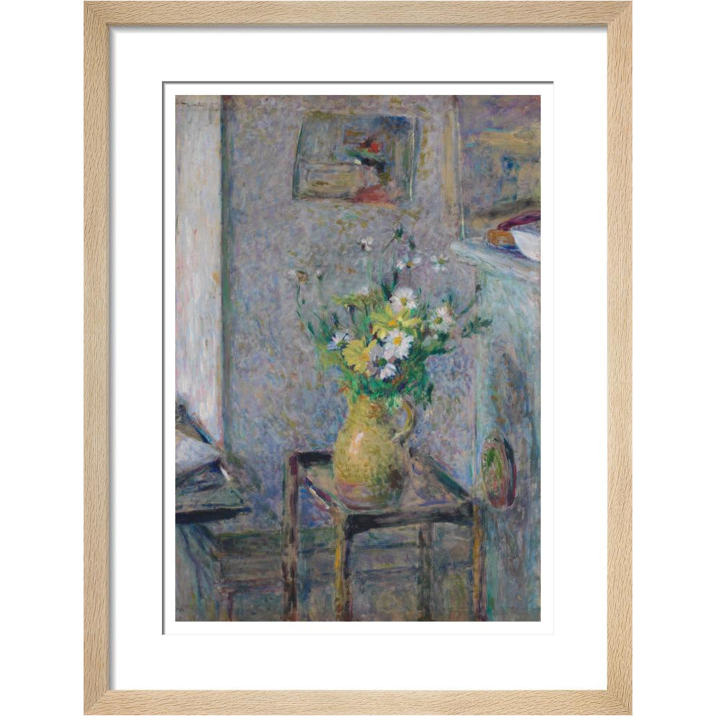 Pot de grès et fleurs - Art print