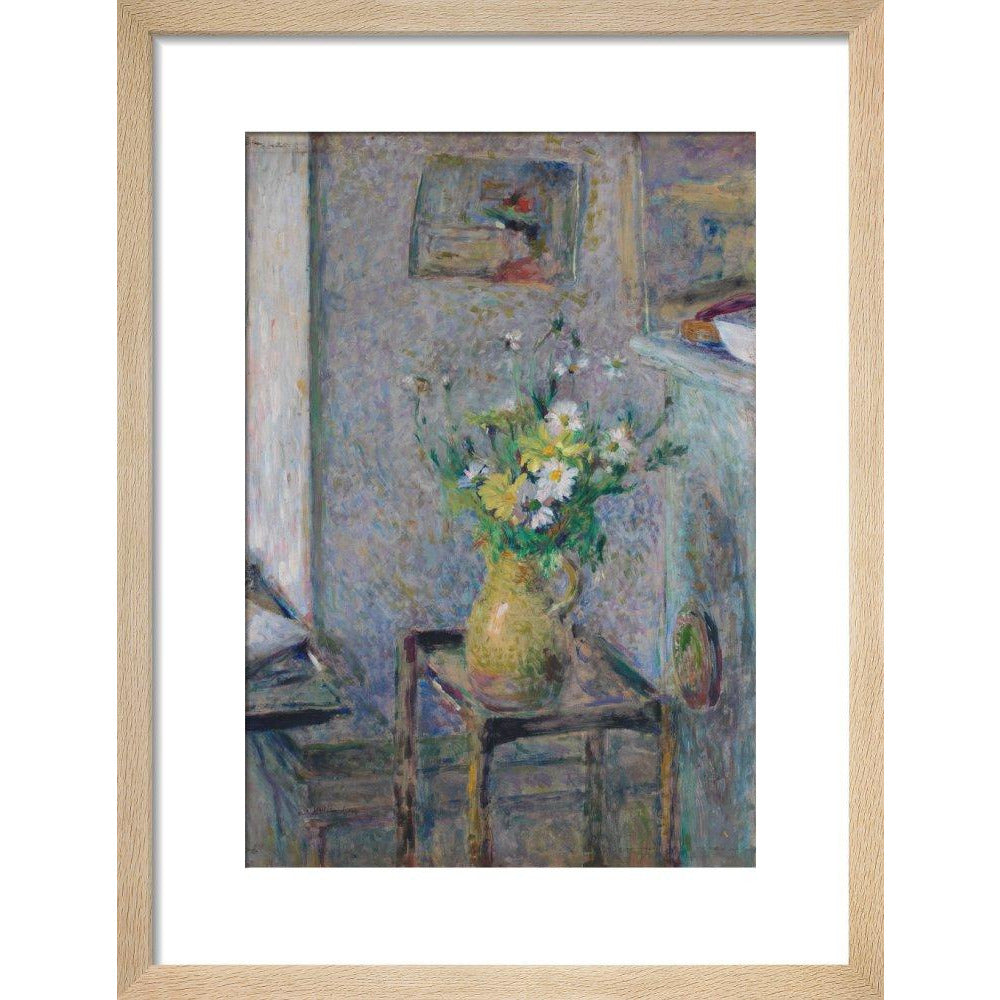 Pot de grès et fleurs - Art print