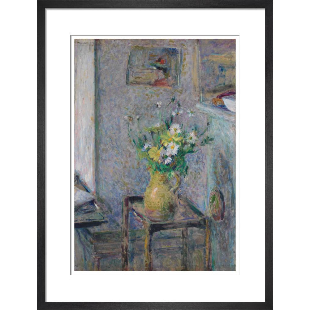 Pot de grès et fleurs - Art print