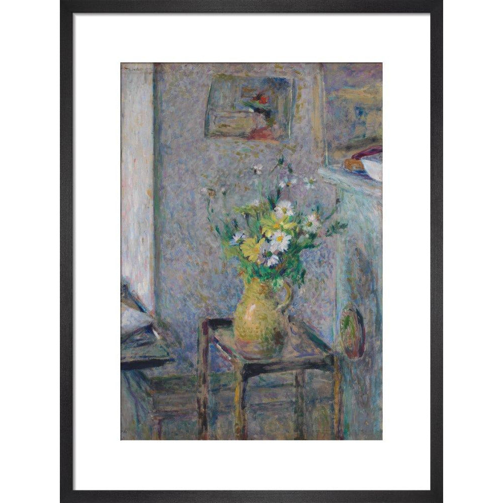 Pot de grès et fleurs - Art print