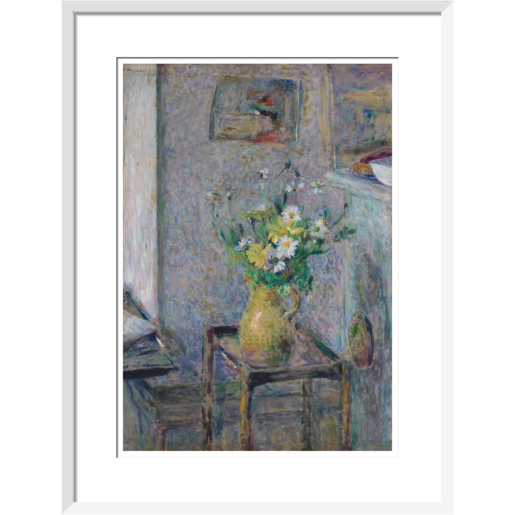 Pot de grès et fleurs - Art print
