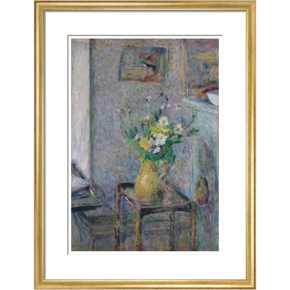 Pot de grès et fleurs - Art print