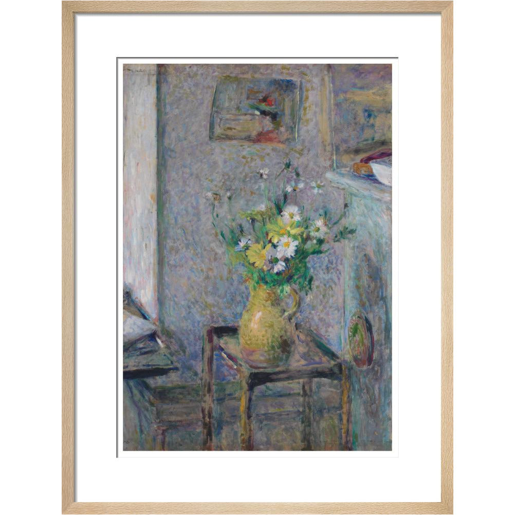 Pot de grès et fleurs - Art print