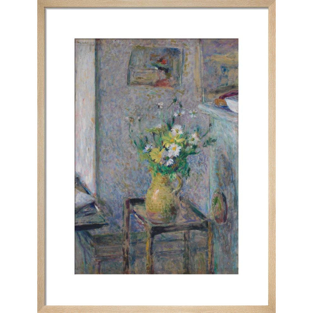 Pot de grès et fleurs - Art print