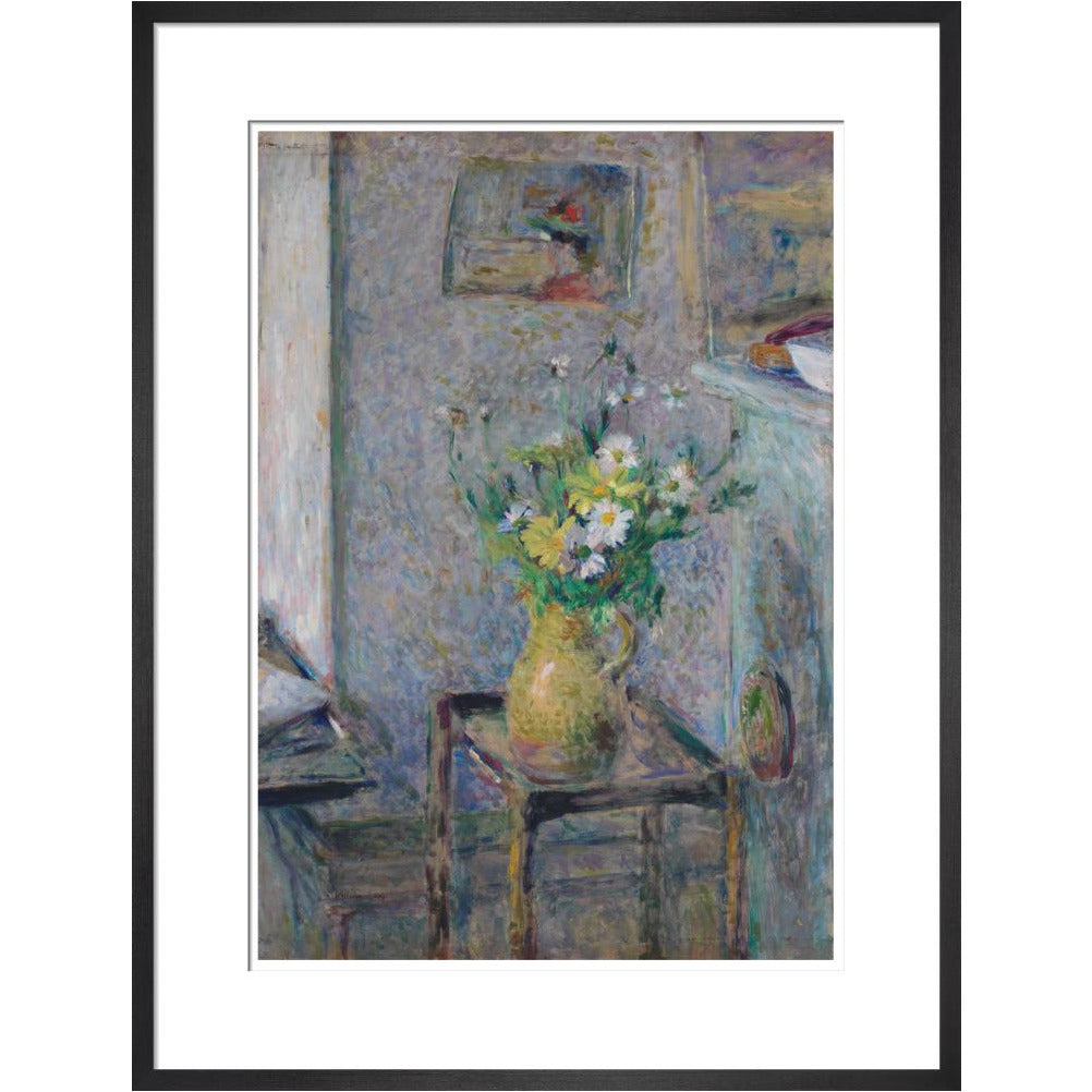 Pot de grès et fleurs - Art print