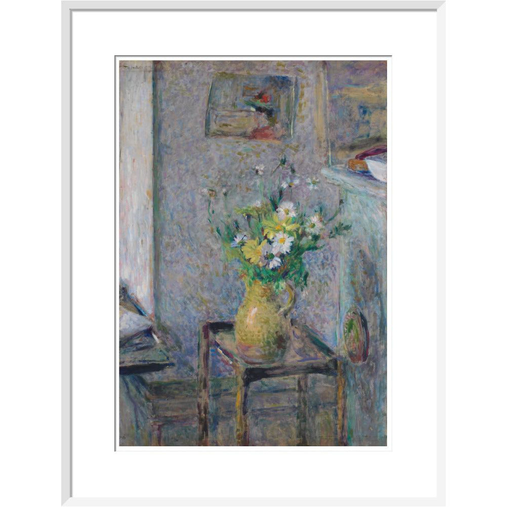 Pot de grès et fleurs - Art print