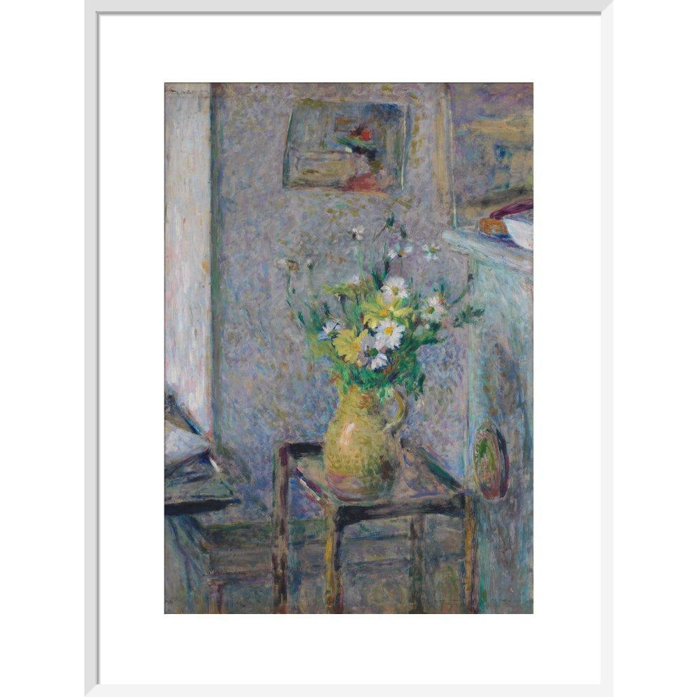 Pot de grès et fleurs - Art print