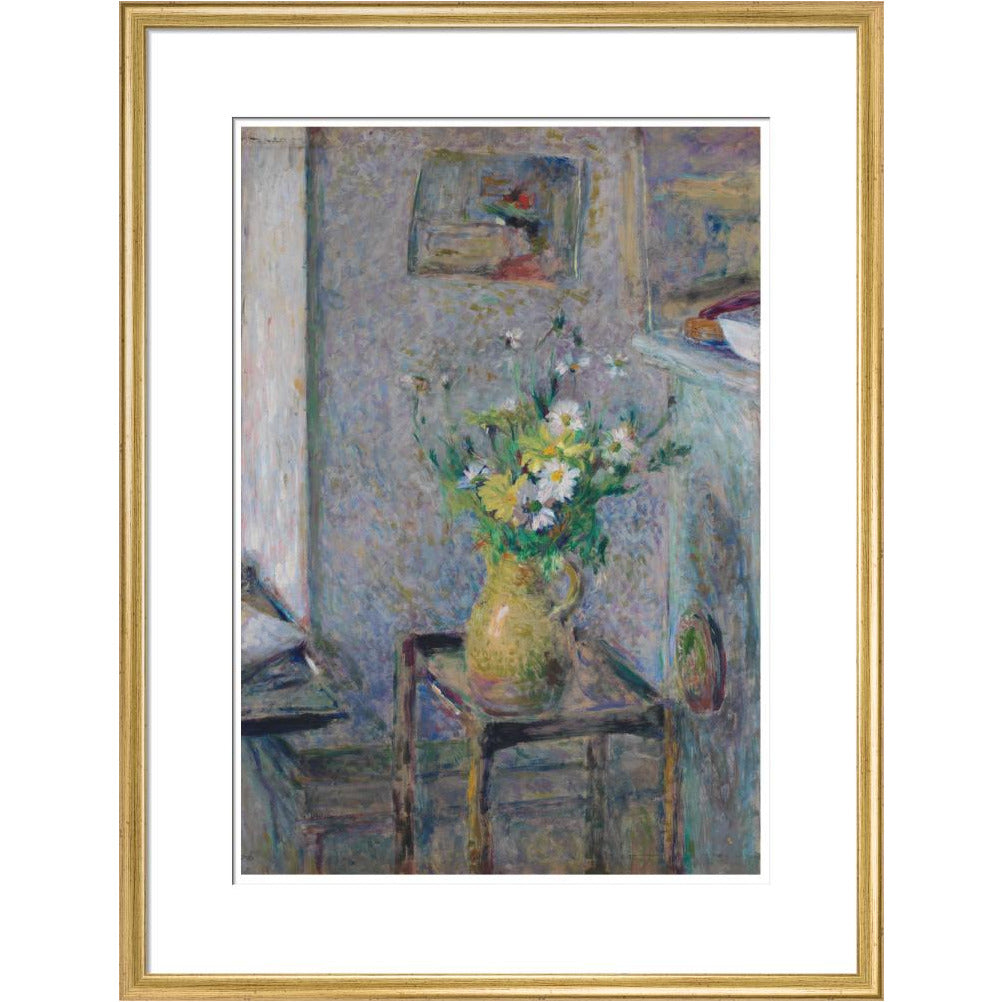 Pot de grès et fleurs - Art print