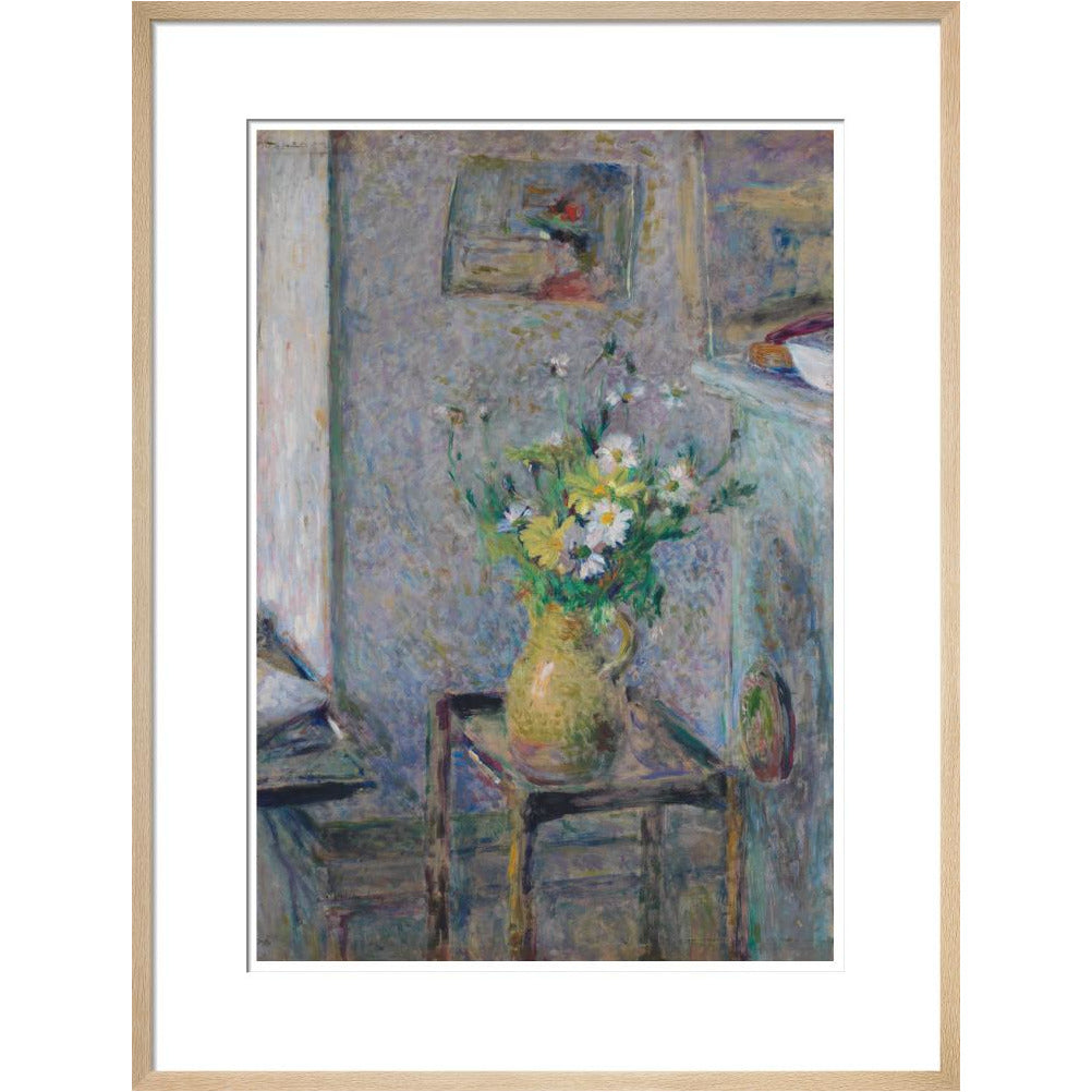 Pot de grès et fleurs - Art print