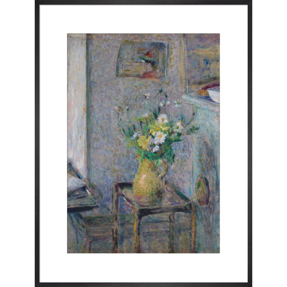 Pot de grès et fleurs - Art print