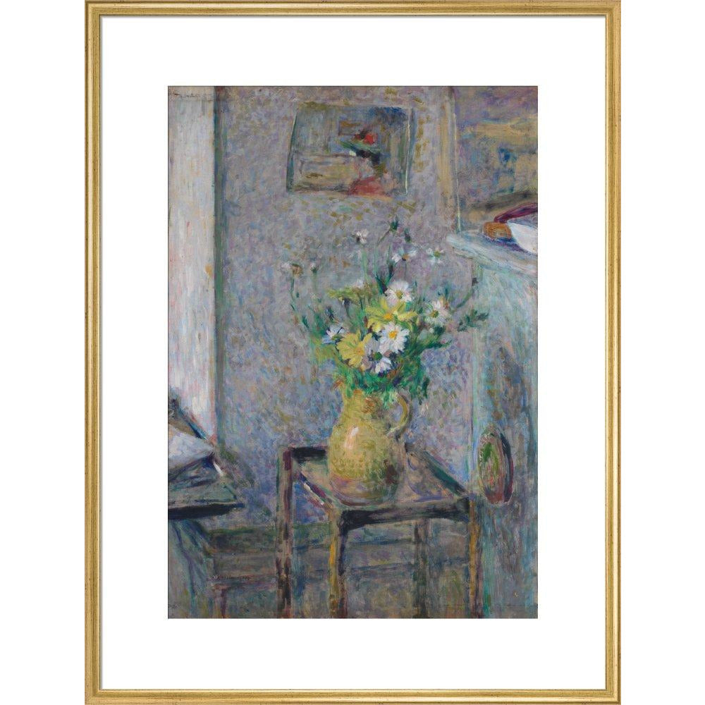 Pot de grès et fleurs - Art print