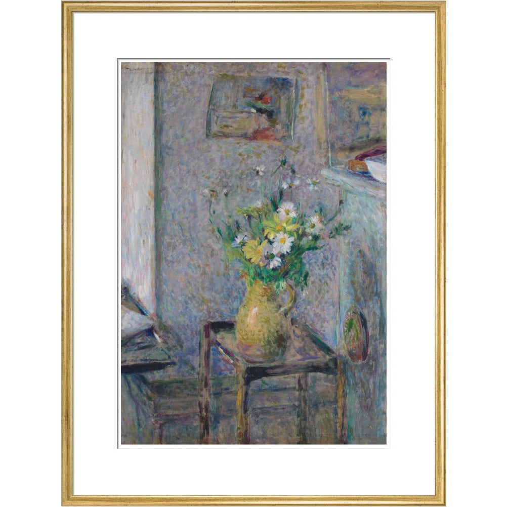 Pot de grès et fleurs - Art print