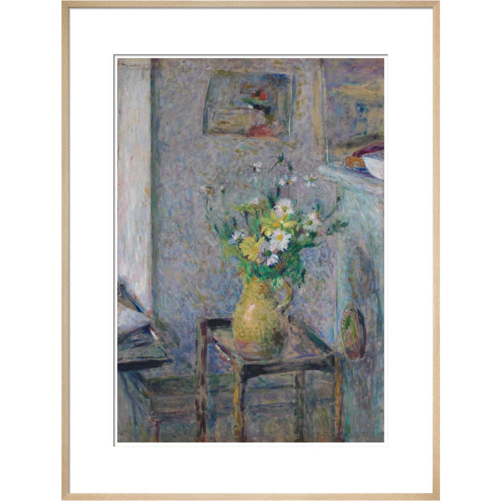 Pot de grès et fleurs - Art print