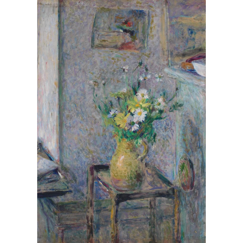 Pot de grès et fleurs - Art print