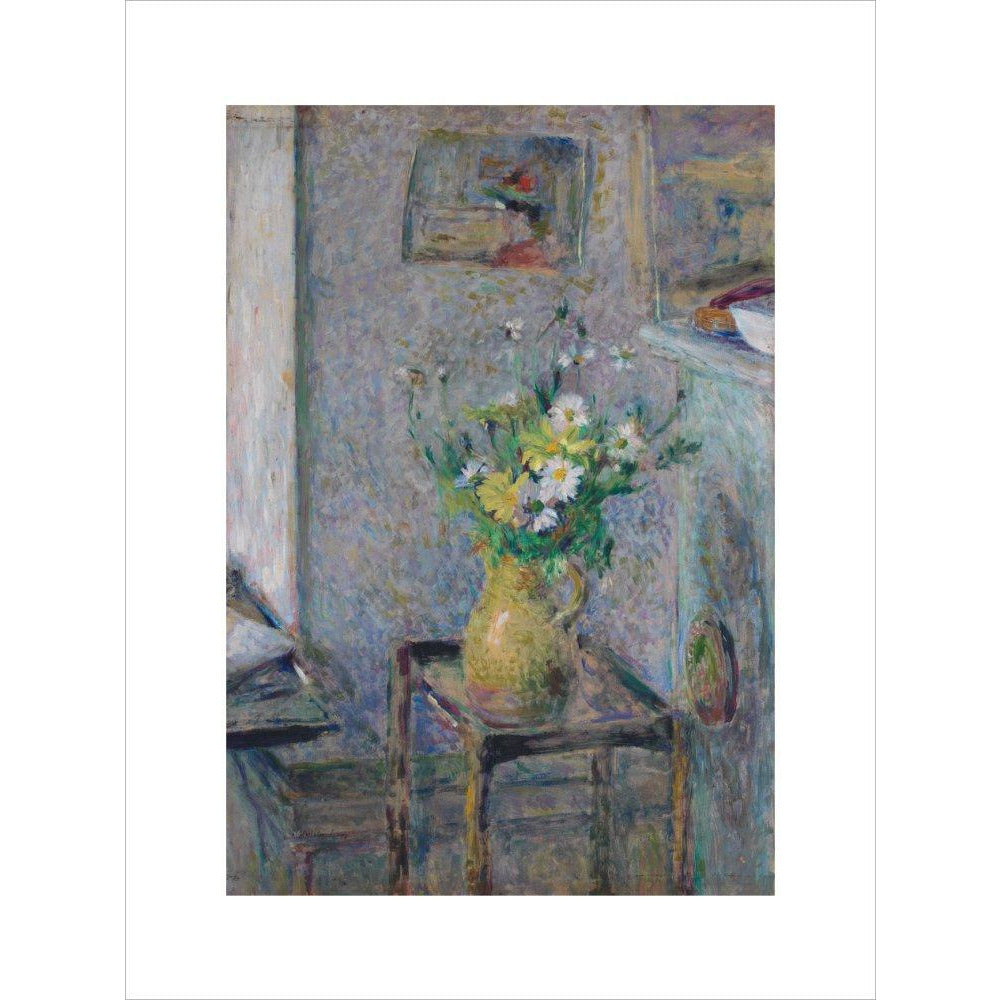 Pot de grès et fleurs - Art print