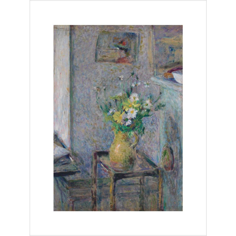 Pot de grès et fleurs - Art print