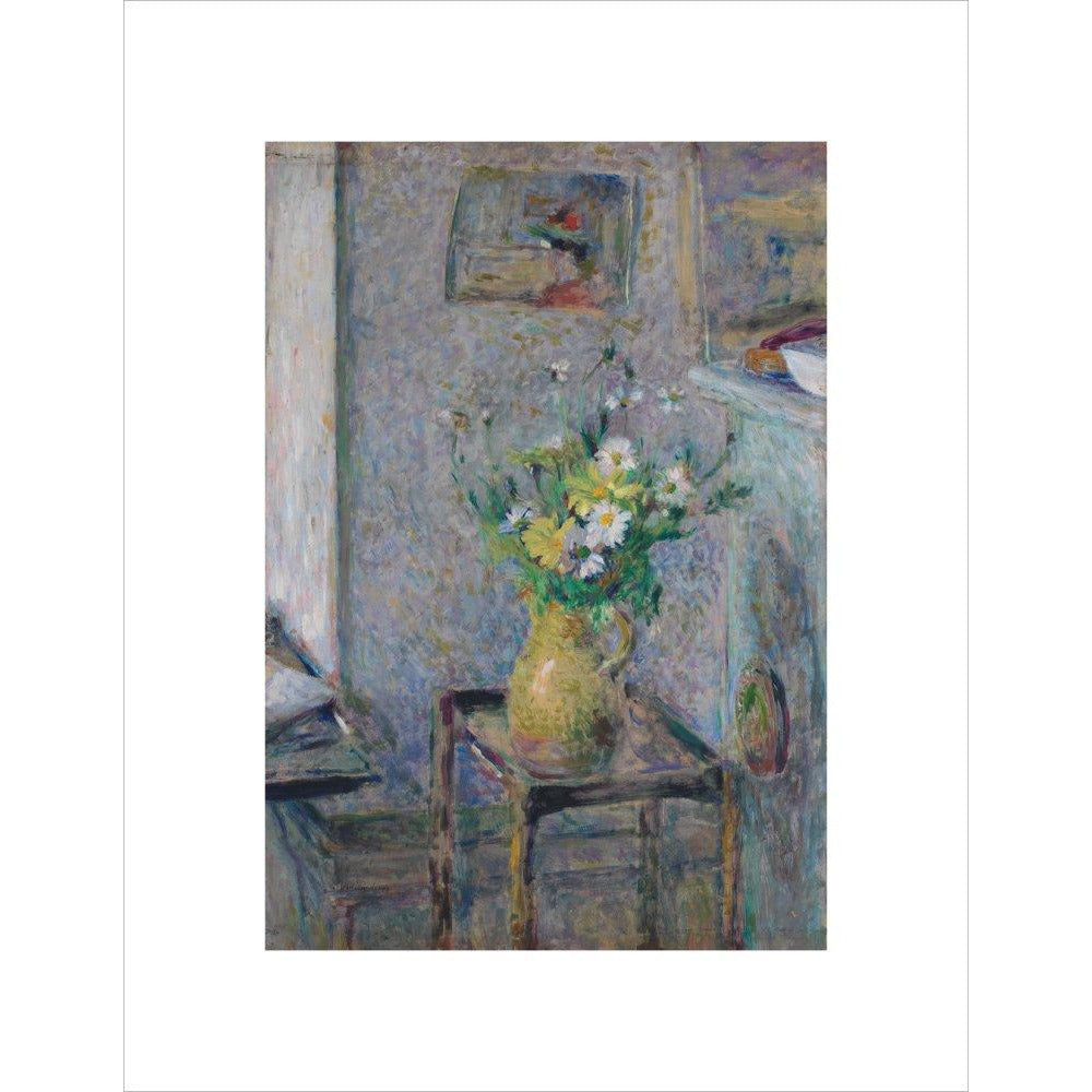 Pot de grès et fleurs - Art print