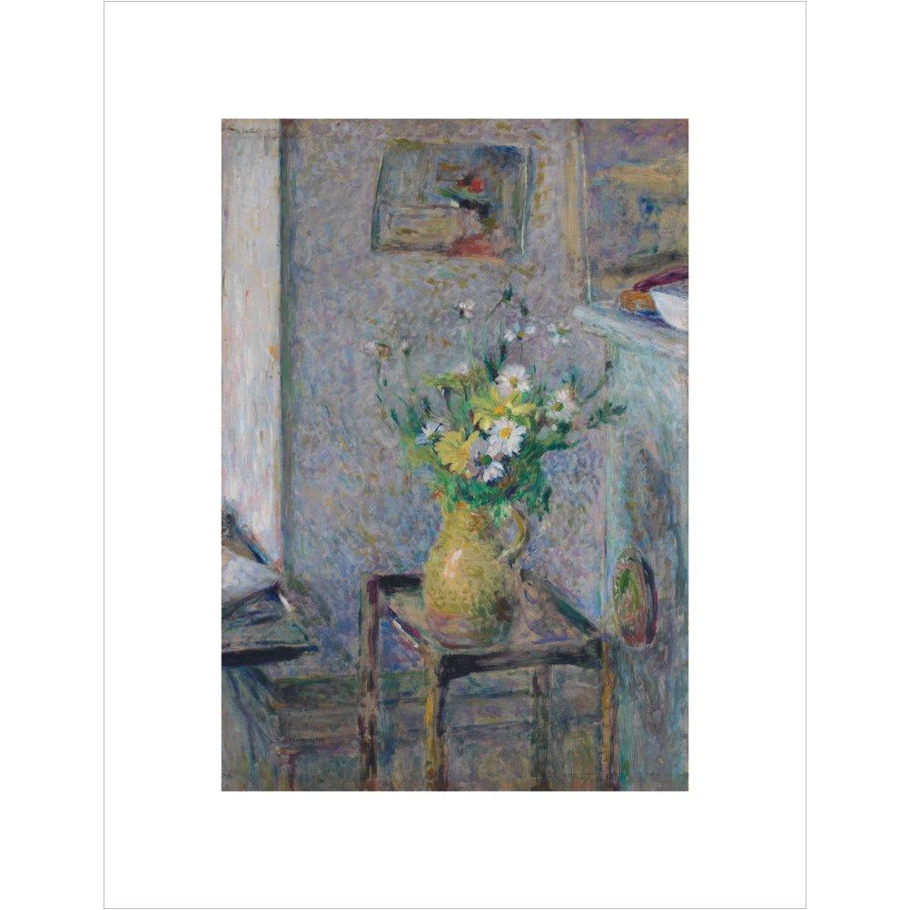 Pot de grès et fleurs - Art print