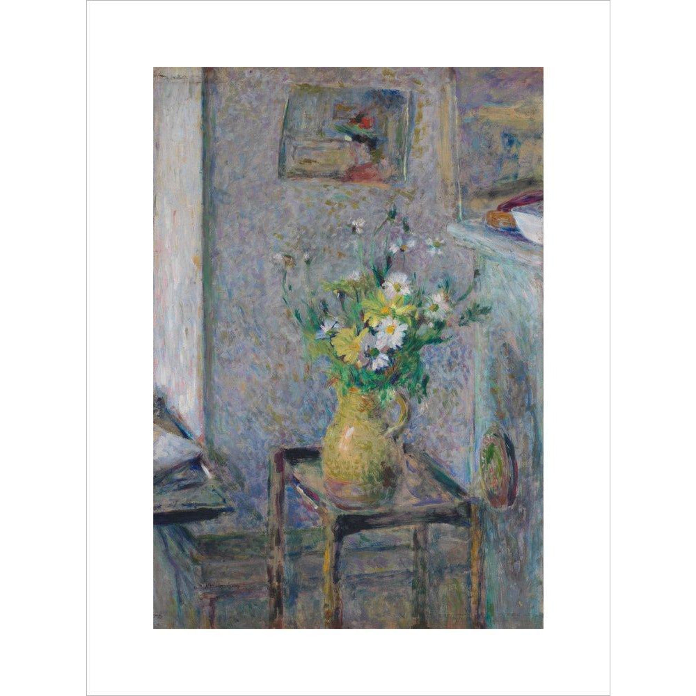 Pot de grès et fleurs - Art print
