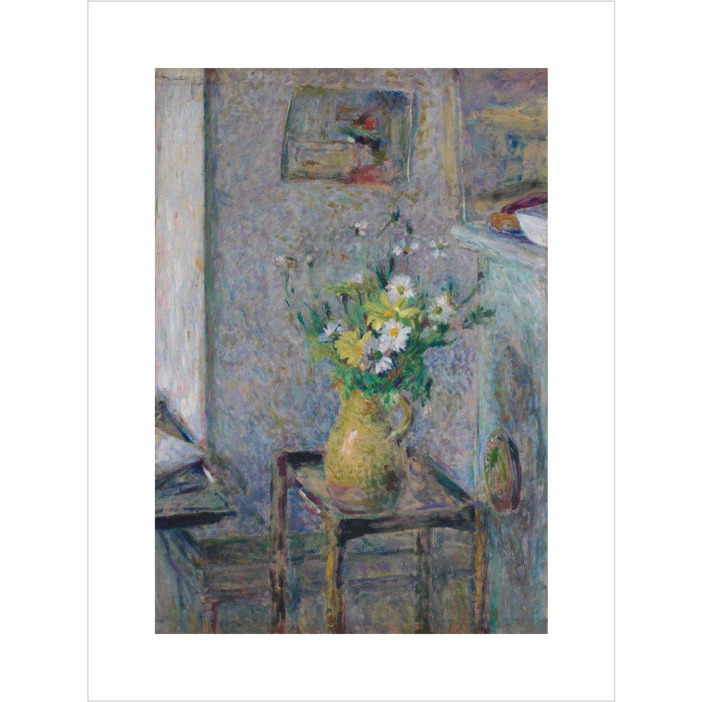 Pot de grès et fleurs - Art print