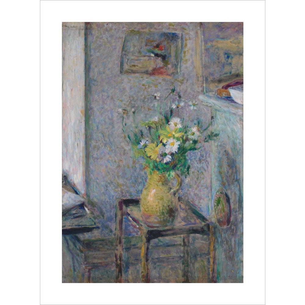 Pot de grès et fleurs - Art print