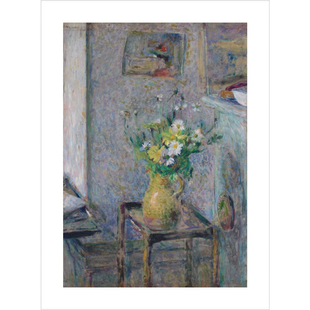 Pot de grès et fleurs - Art print
