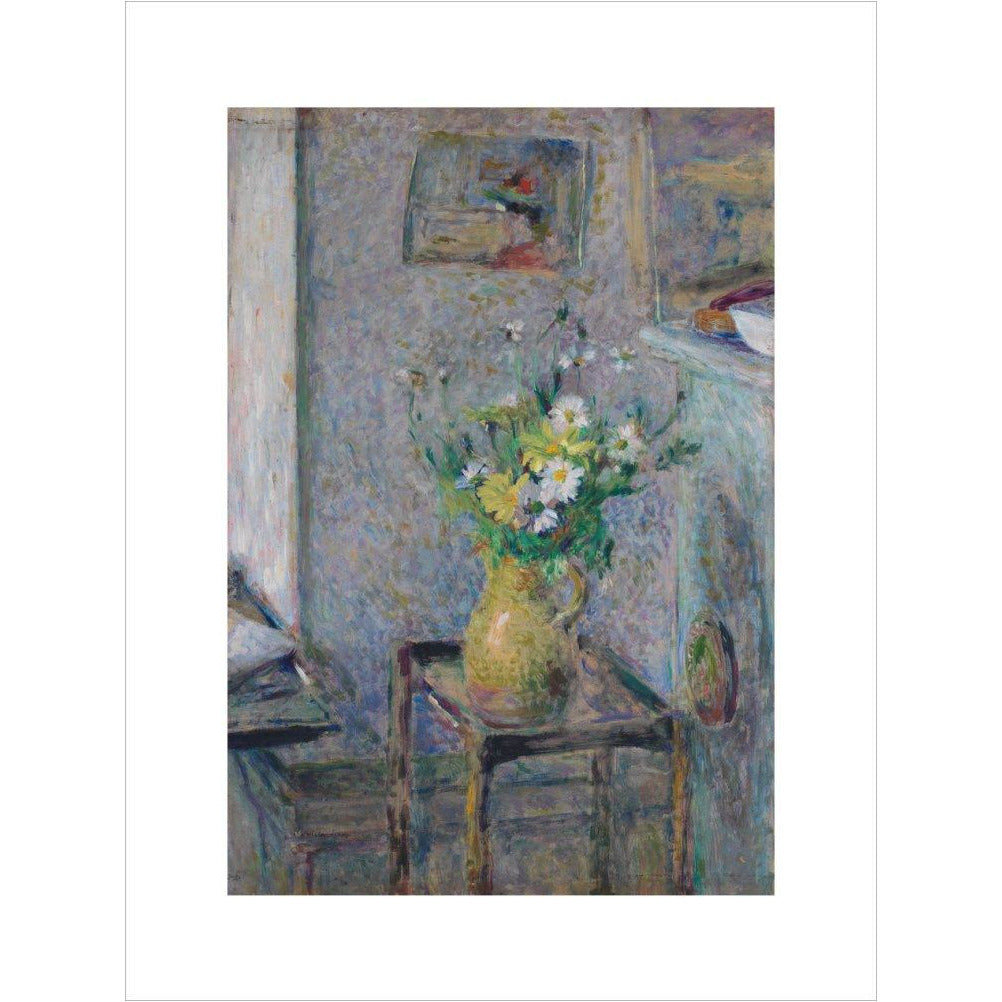 Pot de grès et fleurs - Art print