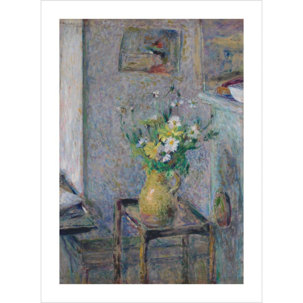 Pot de grès et fleurs - Art print