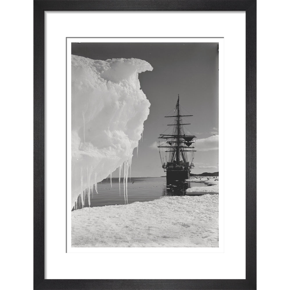 The Terra Nova and a berg at ice-foot - Art print