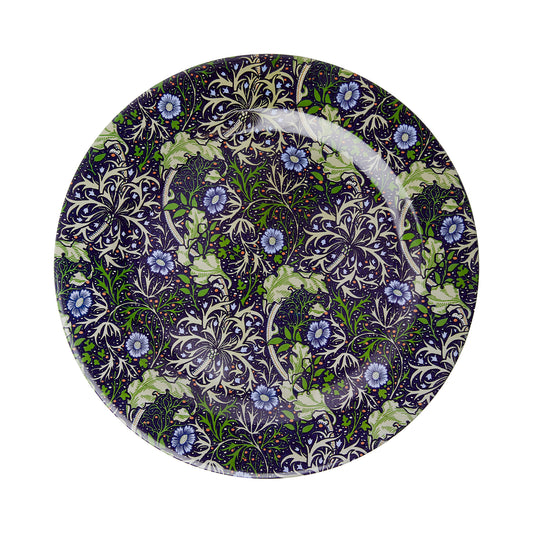 Tin plate with sea weed design