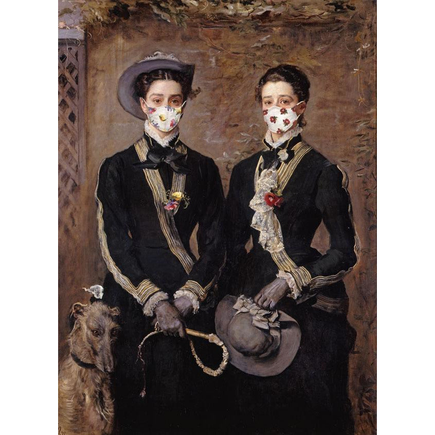 Greetings card - Fitzwilliam Museum Masterpieces 2020 Edition: The Twins, Kate and Grace Hoare by John Everett Millais. Brought to you by CuratingCambridge.co.uk