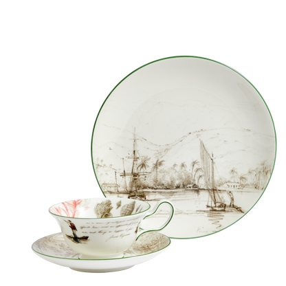 Darwin's Voyage of the Beagle: Tahiti- 3 piece tea set