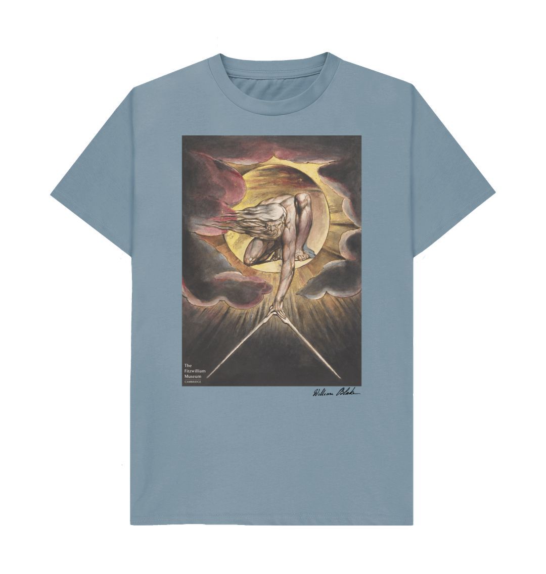 Stone Blue William Blake's Ancient of Days\/Frontispiece T-Shirt Light Colours