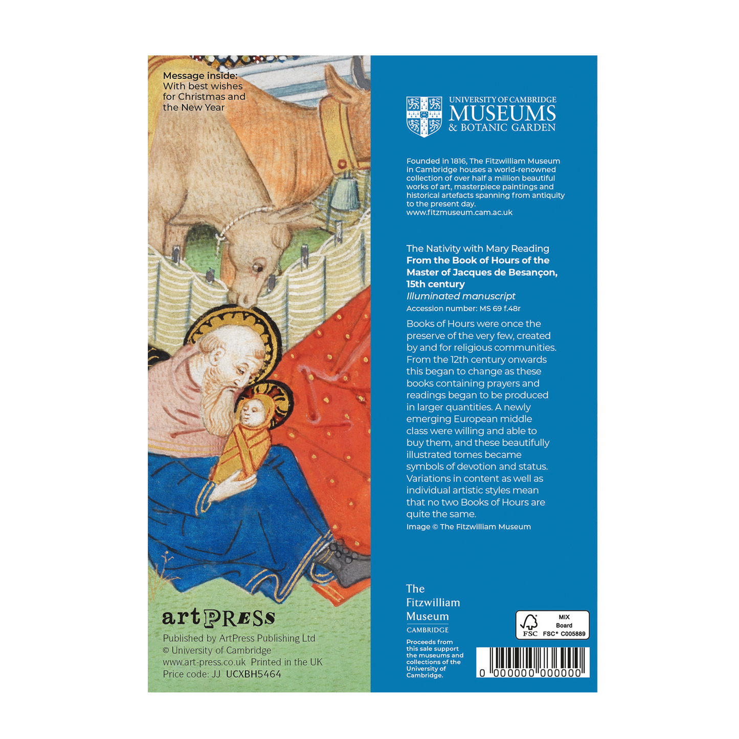 Book of Hours: Mary Reading - Christmas card wallet